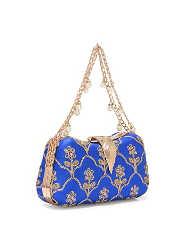 Image of TOOBA Handicraft Clutch Purse For Women with Sleek Design Embroidered Clutch| Trendy Stylish Bridal, Party, Wedding Sling Bag