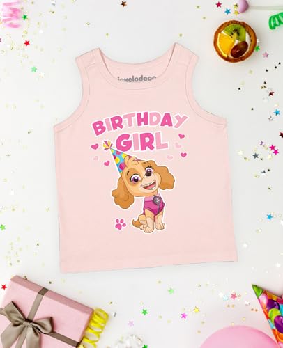 Image of Skye Birthday Girl Tank Top | 2nd 3rd 4th 5th Birthday Gift for Toddler Paw Patrol Fans - Summer Sleeveless Shirt