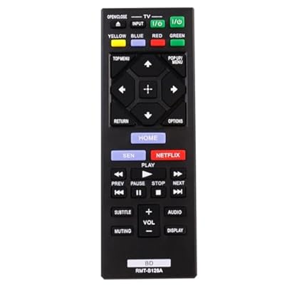 RMT-B126A Replacement Remote Control fit for Sony Blu-Ray BD Player BDP-BX120 BDP-BX320 BDP-BX520 BDP-BX620 BDP-S1200 BDP-S2200 BDP-S3200 BDP-S5200 BDP-S5200/D BDP-S6200 BDP-S2100