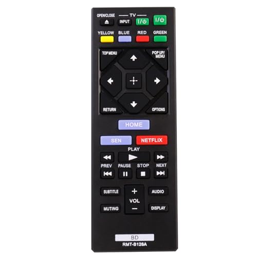 Image of New RMT-B126A Replacement Remote Control fit for Sony Blu-Ray BD Player BDP-BX120 BDP-BX320 BDP-BX520 BDP-BX620 BDP-S1200 BDP-S2200 BDP-S3200 BDP-S5200 BDP-S5200 /D BDP-S6200 BDP-S2100