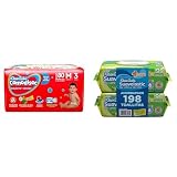 KleenBebé Comodisec Pañales ET 3, Mediano Unisex, Con 80 Pañales + KleenBebé Suavelastic Toallitas Húmedas, 198 piezas