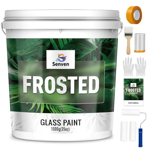 Frosted Glass Paint 35 Fl Oz Window Privacy Paint Frosted Glass Paint Kit Waterproof UV Resistant...