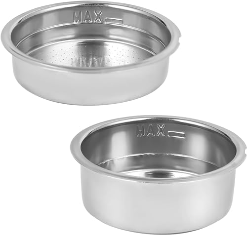 CASABREWS 51mm Filter Basket for Espresso Machine 3700Essential, Stainless Steel Espresso Filter, Single Cup and Double Cup Replacement Parts