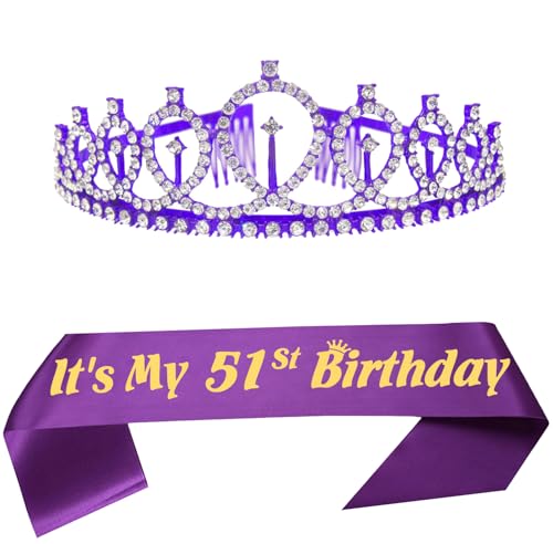 Fournitures de fête d'anniversaire pour femme diadème en strass de qualité et écharpe chic