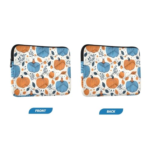 Funda para laptop 13-14 pulgadas con diseño acuarela de hojas de calabaza miniatura 2