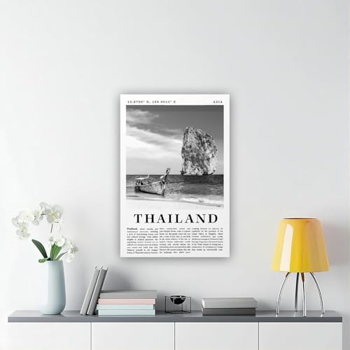 Poster plage Thaïlande toile 50x75 cm pour déco salon