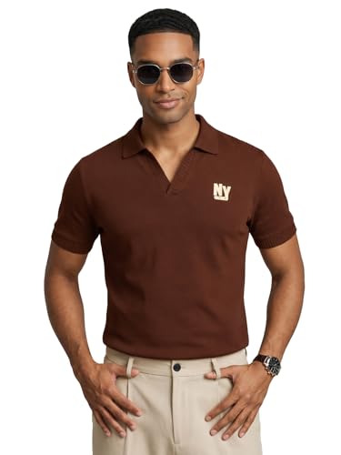 Image of Veirdo Men's Stylish Polo T-Shirt with Chest Pocket Print, Regular Fit Half Sleeve Casual Wear, Solid Summer Fashion for Office, Travel & Outings (S-2XL)