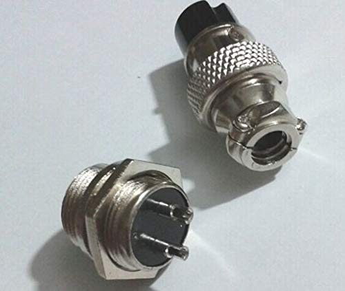 20 Set 2-Pin XLR 16mm Audio Cable Connector Chassis Mount - (Cable Length: 0.2m)