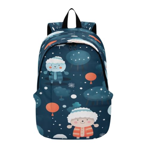 Sac à dos bonhomme de neige bleu pour randonnée extérieure et voyage léger