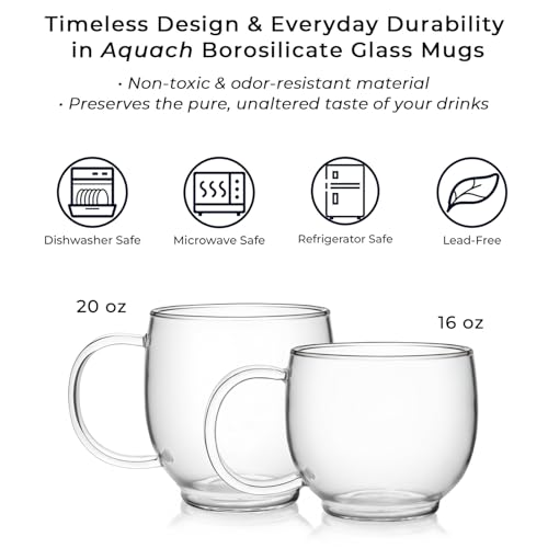 Set 2 Tazas de Vidrio Borosilicato 16oz Aquach miniatura 6