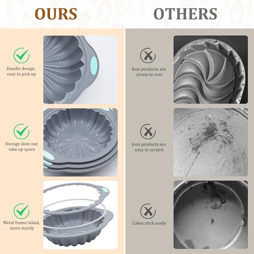 50% Off Jasybo 3-Piece Silicone Round Cake Pan Set