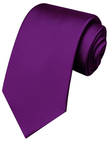 Image of GUSLESON 3.15 inch(8cm) Solid Color Necktie and Pocket Square Cufflinks Sets For Men + Gift Box