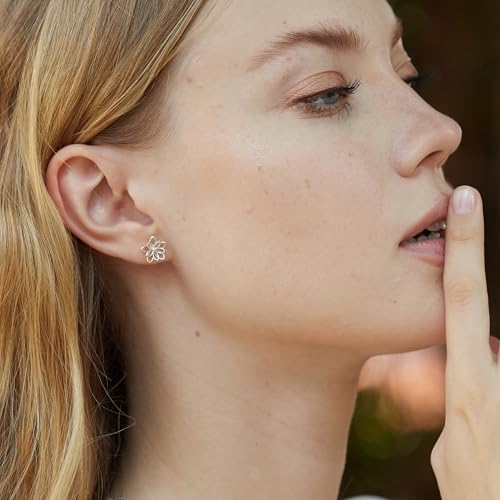 Boma Jewelry Sterling Silver Wire Flower Stud Earrings4