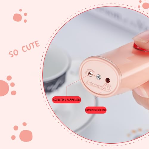 Encendedor recargable con diseño de pata de gato rosa miniatura 5