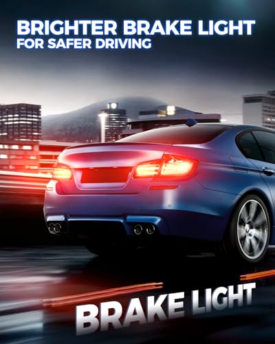 Marsauto Upgraded 3156 3157 Red LED Brake Bulbs, 3057 3056 4057 4157 Replacement with Projector for Tail Stop Parking Blinker Lights, 500% Brighter 27-SMD Pack of 2 - Image 4