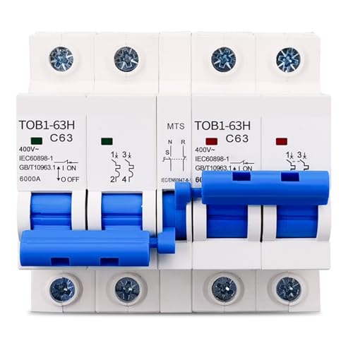 Disjoncteur de transfert 2P+2P 16A contre les pannes avec inverseur double alimentation CA