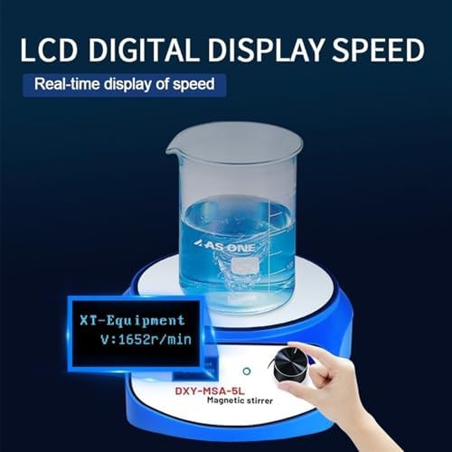 Digital Magnetic Stirrer 3000ml/5000ml Mini Mixer with Vortex Function & Dual Stir Bars, LCD Display for Lab Liquid Mixing, DXY-MS-3L