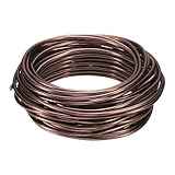 QUARKZMAN Bonsai Draht eloxiertes Aluminium Trainingsdraht 3mm Stärke 10m Länge Biegsamer Bonsai Baum Draht für Garten, Gartenbau, Landschaftsbau, Pflanzen, Braun