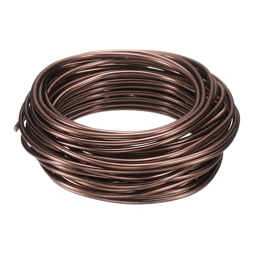 QUARKZMAN Bonsai Draht eloxiertes Aluminium Trainingsdraht 3mm Stärke 10m Länge Biegsamer Bonsai Baum Draht für Garten, Gartenbau, Landschaftsbau, Pflanzen, Braun