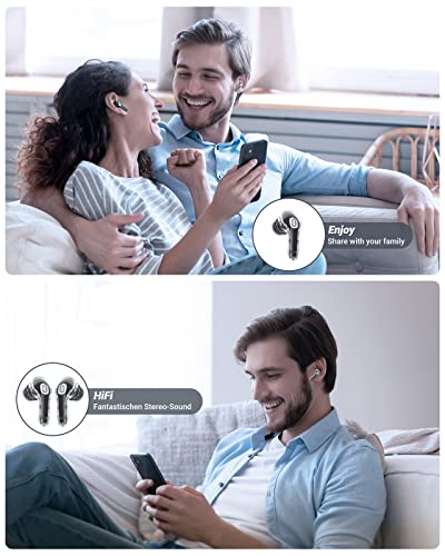 Image of ACEFAST T8 Wireless Earbuds, 30Hrs Playback Stereo Ear Buds with LED Display Charging Case, Bluetooth 5.3 in-Ear Earphones with Mic for Phone Tablet Laptop Sports, Black