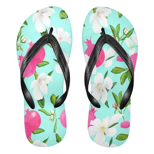 Nander Red Pomegranate Sandal Flip Flops of Men's & Women's,Beach Slippers Flip Flops Shower Shoes
