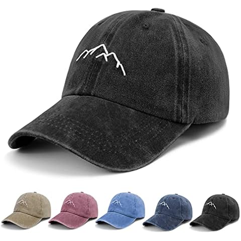 YouGa Baseball Cap Mens - Vintage Washed Dad Caps Adjustable Cotton Cover