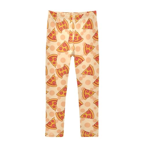 Girls Leggings Size 4T Pizza Polka Dots Soft Stretchy Pants Breathable Girl Clothes for Dresses Dance