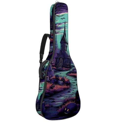 Sac guitare électrique cimetière Halloween pour vos cours