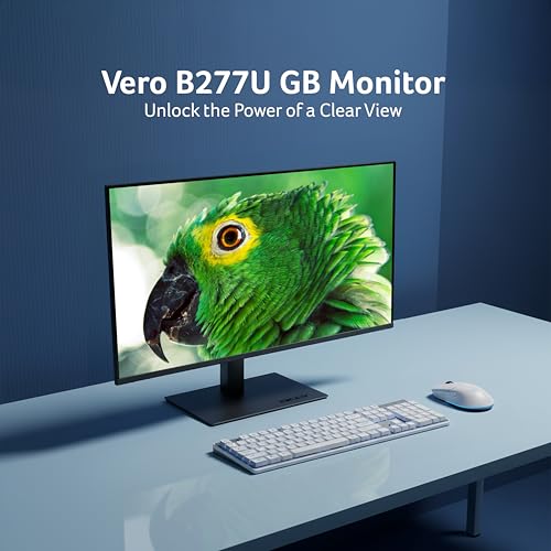 Image of Acer B277U GB 27 inch WQHD (2560x1440) IPS Monitor | ErgoStand Tilt Swivel Pivot Height Adjust | 120Hz AdaptiveSync |TUV Low BlueLight | Strong Sturdy Design | HDMI DP Audio Out | Speakers I Black