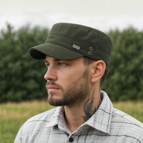 Image of Unisex Basic Cadet Army Caps Everyday Military Style Hat