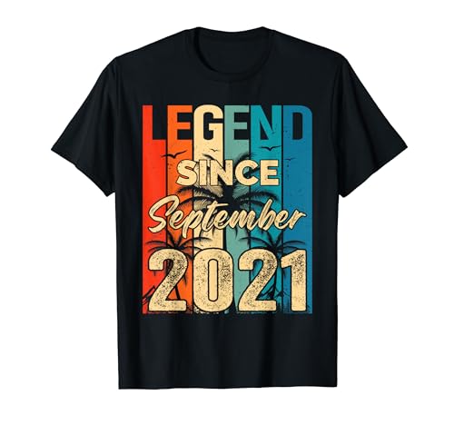 Legend Since September 2021 September 2021 Birthday Retro Camiseta