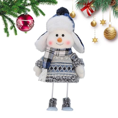 Teksome Bambola con pupazzo di neve,Pupazzo di neve Peluche Figure Giocattoli Bambola | Decorazioni per caminetto da tavolo con ornamento natalizio per pupazzo di neve per caminetto da tavolo in