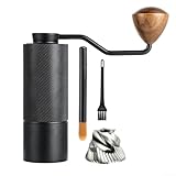 Shophubio Manuelle Kaffeemühle mit 35 Einstellungen, handbetriebene konische Kaffeemühle für nicht elektrische und Reisen, tragbare Kaffeebohnenmahlung (weiß)