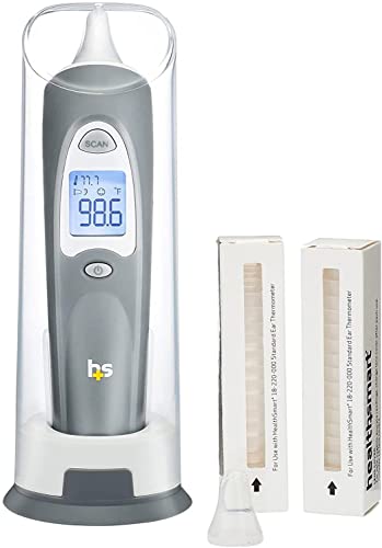 HealthSmart Digital Ear Thermometer for Babies, Kids and Adults - Instant and Accurate Results, Infrared Technology, Visual Fever Indicator, and 30 Disposable Lens Covers, FSA & HSA Eligible #1