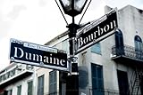 Bourbon Street Photography Art Print - Picture of Street Sign at Intersection of Dumaine and Bourbon...