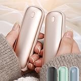 YUSIDO 充電式カイロ 10000mAh大容量 1台2役 モバイルバッテリー 長時間連続使用 3段階温度調節 急速発熱 ハンドウォマー 電気 usb モバイルカイロ 超軽量 コンパクト 持ち運びやすい 冷え対策 エコ おしゃれ ギフト プレゼント 2個セット OT-S62 (シャンパン) (シャンパン)