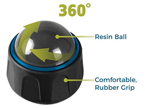 Teeter Massage Roller Ball For Gentle Massage, Deep Tissue Relief, Myofascial Release, Trigger Point Therapy (Charcoal/Blue) #TOP2