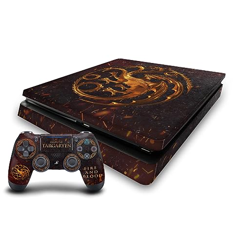Autocollant PS4 Slim Anti-Rayures en Vinyle House of The Dragon Targaryen Sigils