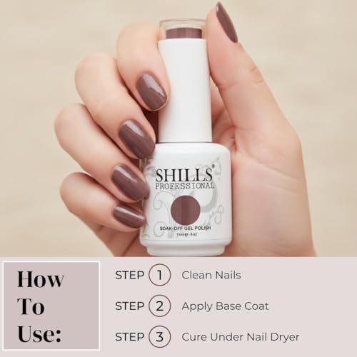 Image of Shills Professional Uv /Led Soak Off Gel Polish (Gel Nail Polish) Glossy Finish Nail Polish Color Shade 51, 15 Ml