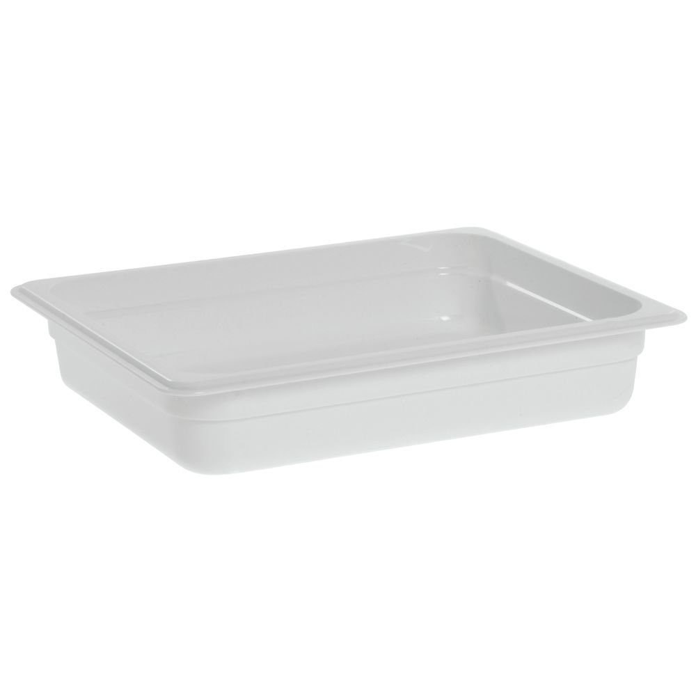 White Camwear Half Size Food Pan by Cambro – Plastic, White, Model 22CW148