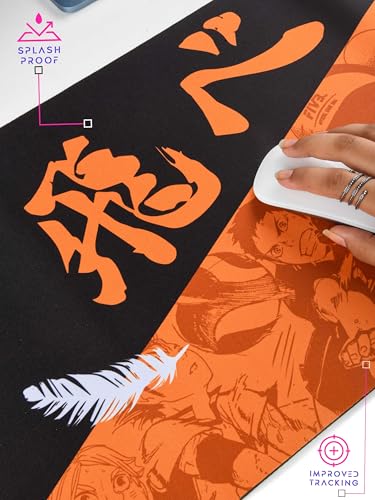 Image of Haikyuu Anime Desk Mat Extra Large (80cm x 30cm x 3-4mm), Wingless Printed Anime Anti-Slip Mouse Pad