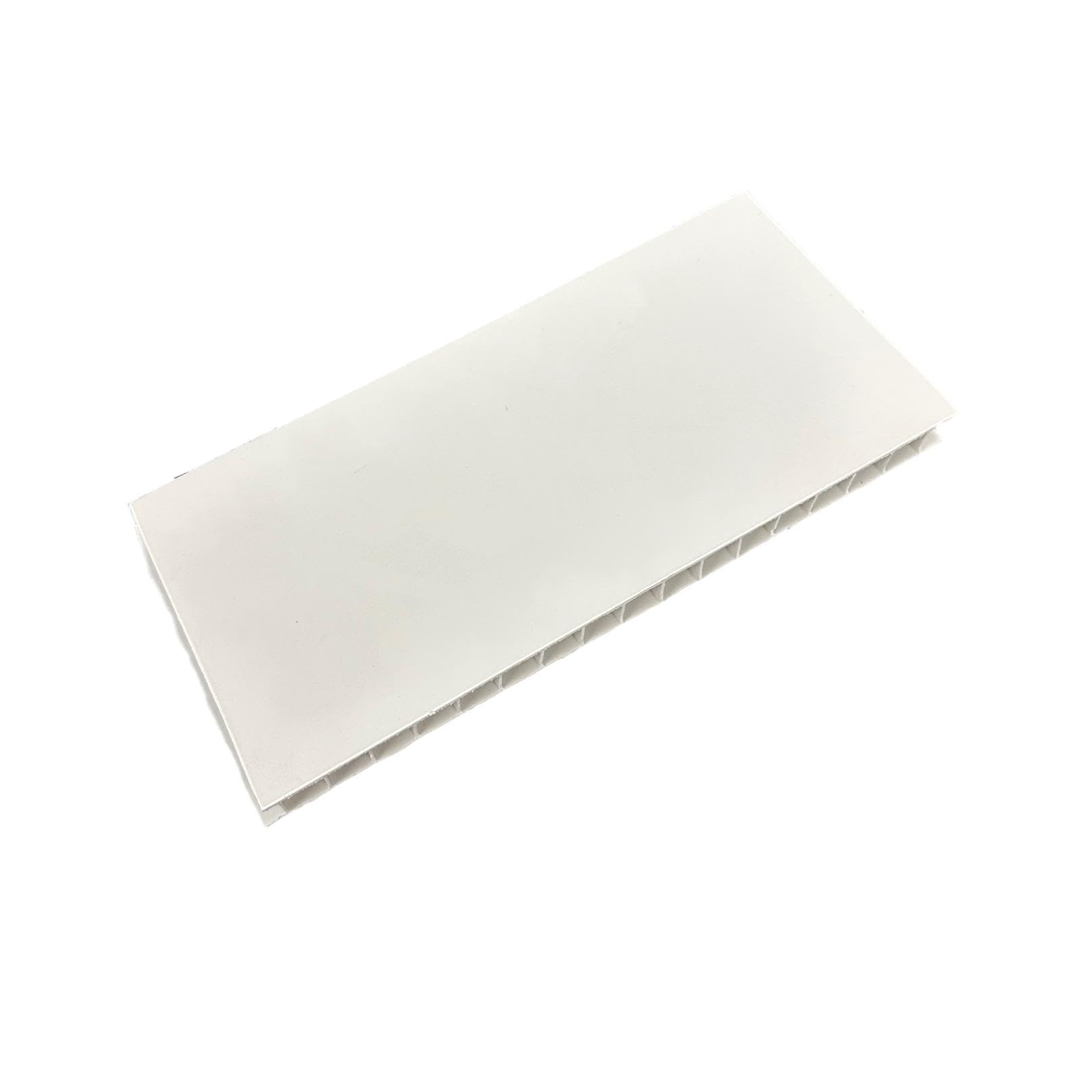 DBS Gloss White 10mm Sample Piece Bathroom PVC Cladding Wall Shower Panel Sample