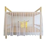 Teanea Fine Hole Stick-on Mosquito Net Canopy for Bunk Bed Twin Top Bottom