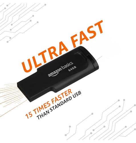 Amazon Basics 64 GB Flash Drive | USB 2.0 E Series | Temperature, Shock and Vibration Resistant | Plastic Body Finish - Image 5
