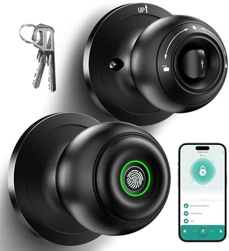 Sart Door Handle Lock With Keypad: Yairy Fingerprint Sart Knob - Keyless Entry Digital Lock - View #8