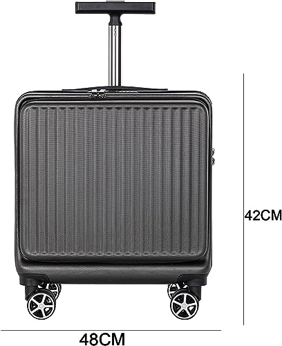 Travel Suitcase Business Travel Boarding Case Scratch Proof Hardside Luggage Student Luggage 16 Inch Password Box(Orange)2