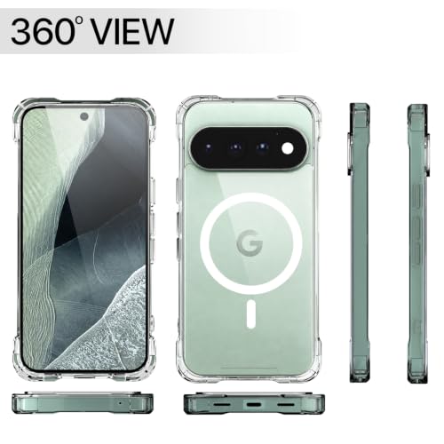Image of Outlouders Back Cover for Google Pixel 11 Pro | Magnetic-Safe | Transparent PC + TPU | Magnetic Support | Shockproof Protection Bumper Case (Transparent)