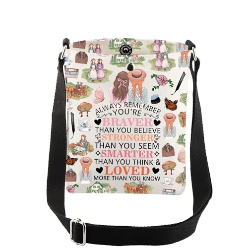 CMNIM Book Inspired Crossbody Bag Farm Movie Gift Book Literary Gifts for Readers Always Remember You’re Braver