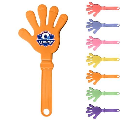 Clappers de mano personalizados,Clappers de mano personalizados con logotipo,creadores de ruido de alegría grandes de 11 pulgadas,creadores de ruido con los dedos para regalos de fiesta (naranja)