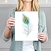 DREAM BIG PRINTABLES Peacock Feathers Wall Art Prints (Set of 3) - Unframed - 8x10s | Kitchen Wall Art | Bedroom Wall Decor | Office Wall Decor | Kitchen Wall Decor